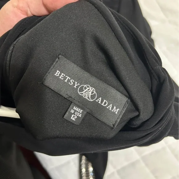 Betsy & Adam Elegant Black Gown - Picture 1 of 7